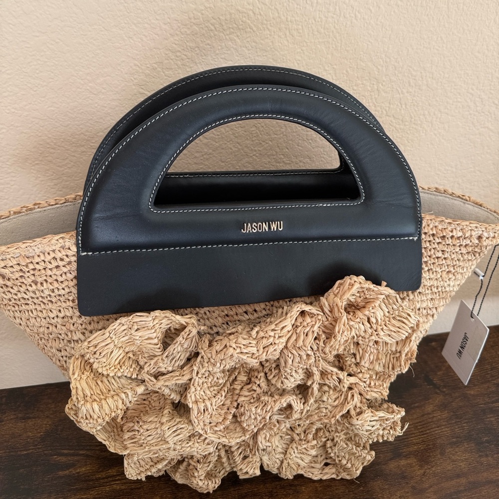Jason Wu Rose Straw Tote Bag - Picture 4 of 13